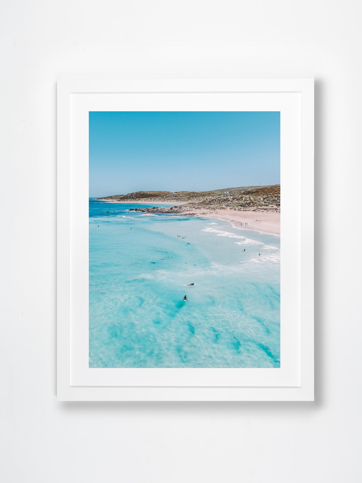 Boodjidup, Margaret River Region, WA. Aerial photography print by Salty Wings in a white Classic Frame, portrait (SW2367)