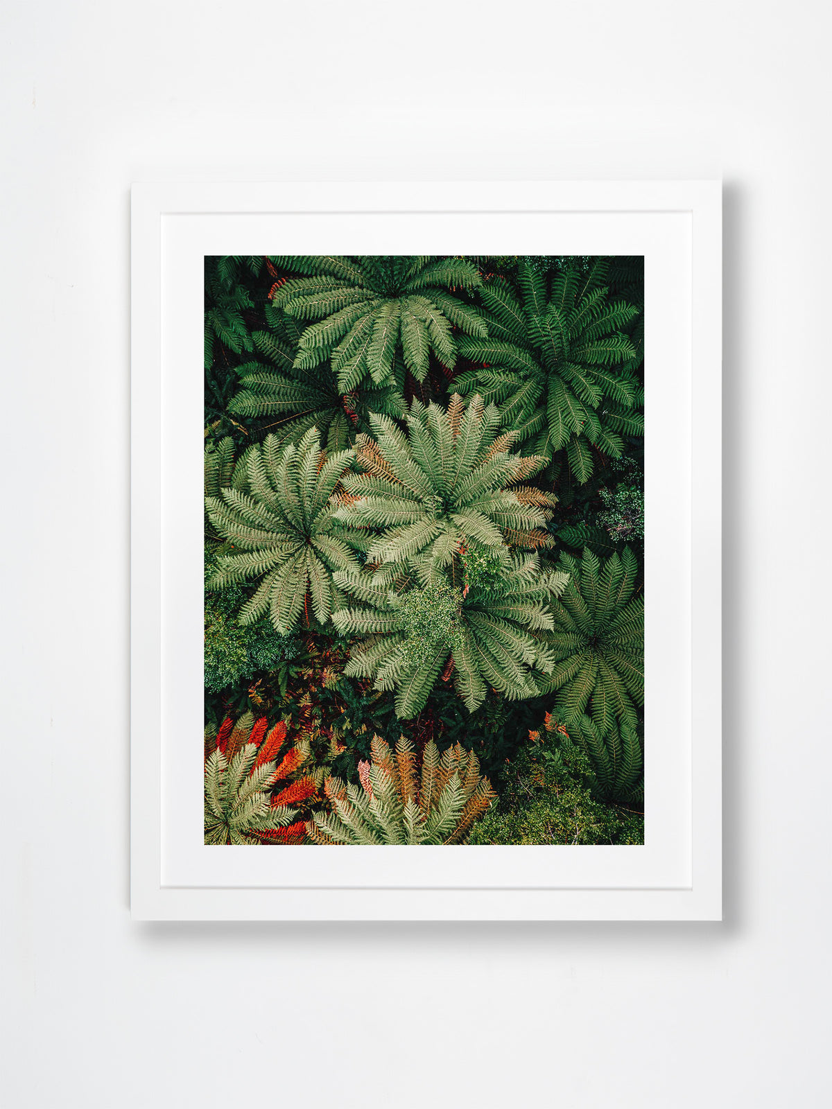 Southern Highlands, TAS. Aerial photography print by Salty Wings in a white Classic Frame, portrait (SW2390)
