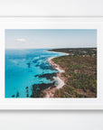 Eagle Bay, Margaret River Region, WA. Aerial photography print by Salty Wings in a white Classic Frame, landscape (SW2392)