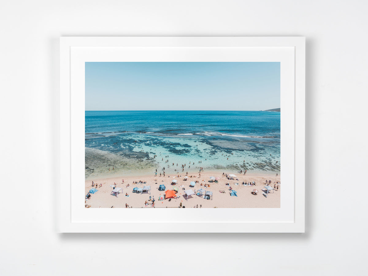 Yallingup, Margaret River Region, WA. Aerial photography print by Salty Wings in a white Classic Frame, landscape (SW2404)