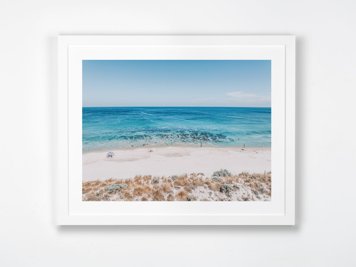 Swanbourne, Perth, WA. Aerial photography print by Salty Wings in a white Classic Frame, landscape (SW2414)