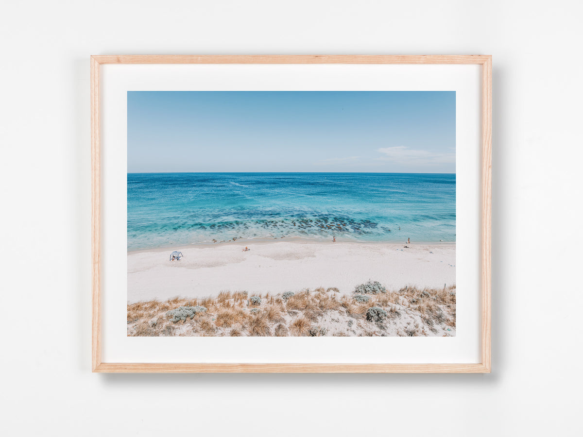 Swanbourne, Perth, WA. Aerial photography print by Salty Wings in a Raw Oak Deep Set Frame, landscape (SW2414)