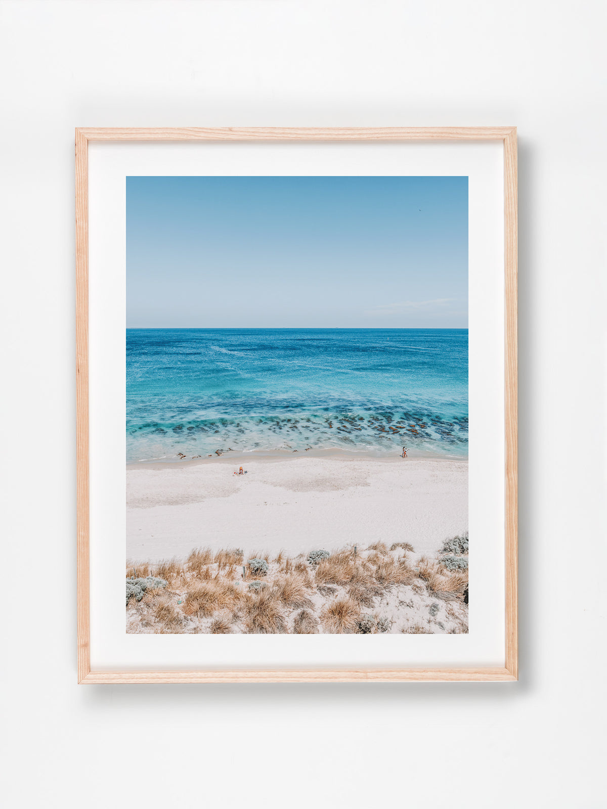 Swanbourne, Perth, WA. Aerial photography print by Salty Wings in a Raw Oak Deep Set Frame, portrait (SW2414)