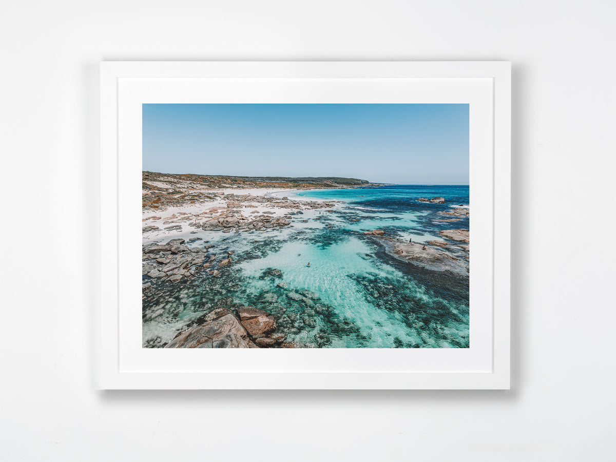 Redgate, Margaret River Region, WA. Aerial photography print by Salty Wings in a white Classic Frame, landscape (SW2416)