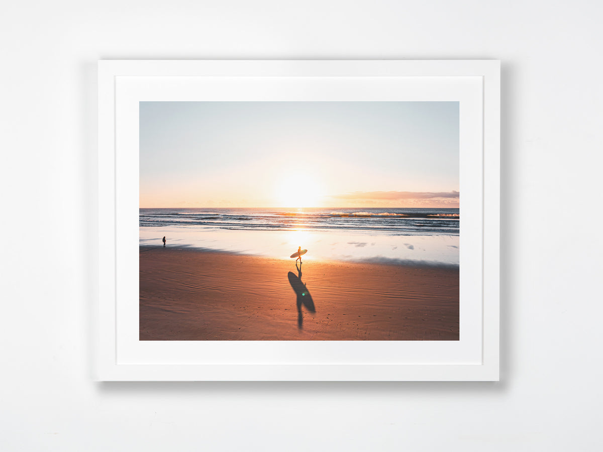 Byron Bay, Northern Rivers, NSW. Aerial photography print by Salty Wings in a white Classic Frame, landscape (SW2419)