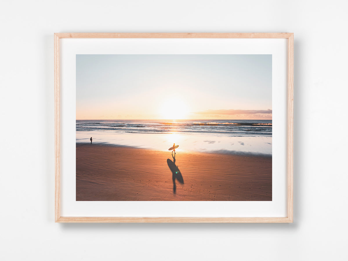 Byron Bay, Northern Rivers, NSW. Aerial photography print by Salty Wings in a Raw Oak Deep Set Frame, landscape (SW2419)