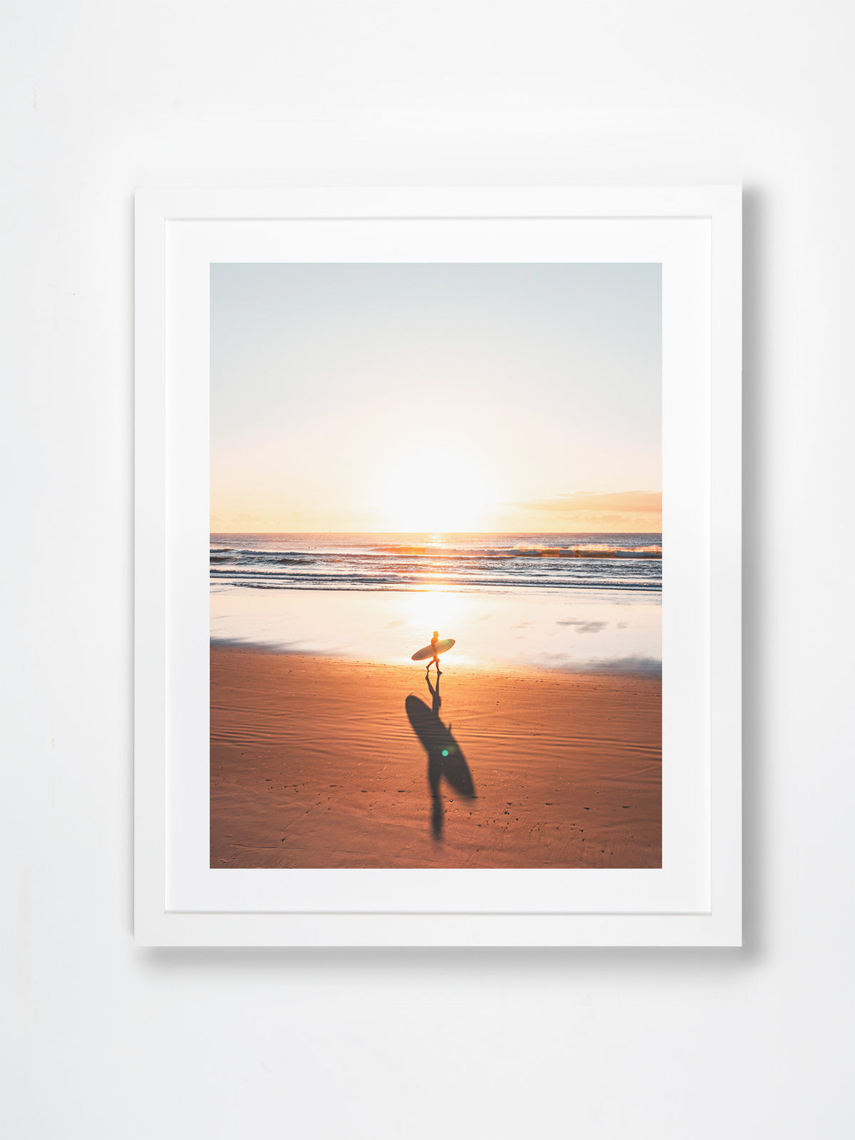 Byron Bay, Northern Rivers, NSW. Aerial photography print by Salty Wings in a white Classic Frame, portrait (SW2419)