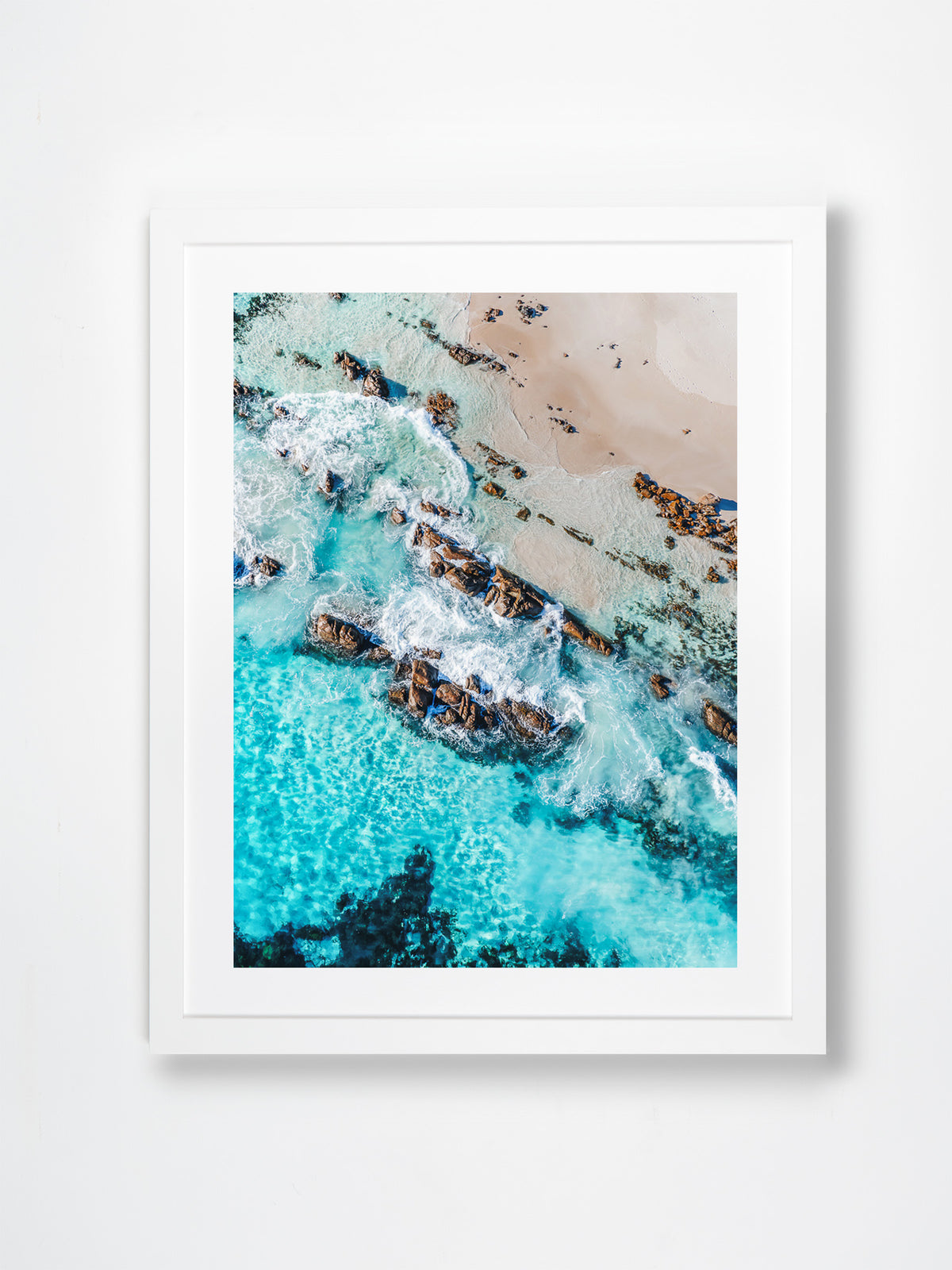 Cape Naturaliste, Margaret River Region, WA. Aerial photography print by Salty Wings in a white Classic Frame, portrait (SW2429)