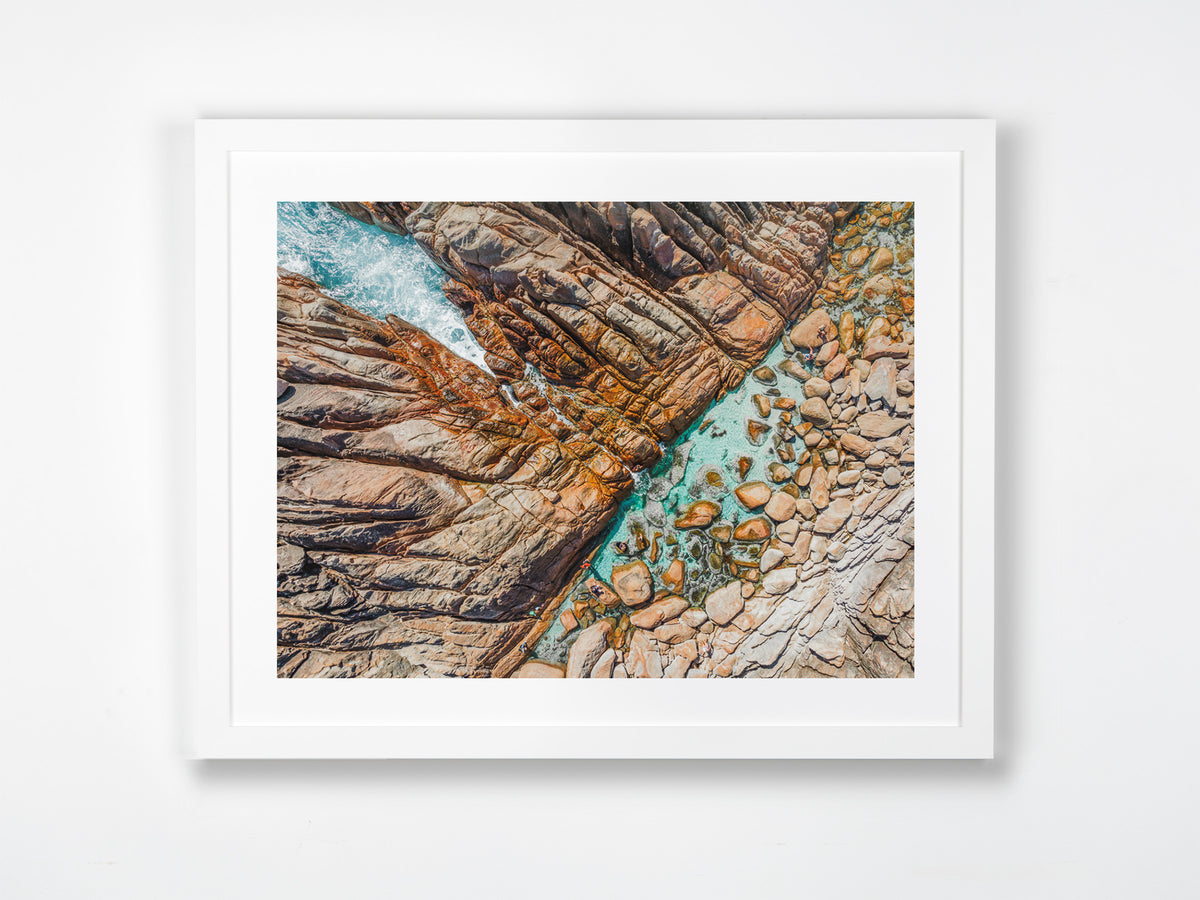 Wyadup, Yallingup, Margaret River Region, WA. Aerial photography print by Salty Wings in a white Classic Frame, landscape (SW2430)