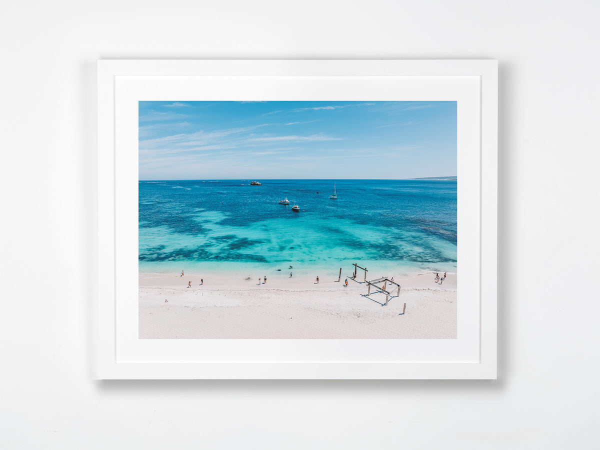 Hamelin Bay, Margaret River, Margaret River Region, WA. Aerial photography print by Salty Wings in a white Classic Frame, landscape (SW2448)