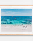 Hamelin Bay, Margaret River, Margaret River Region, WA. Aerial photography print by Salty Wings in a Raw Oak Deep Set Frame, landscape (SW2448)