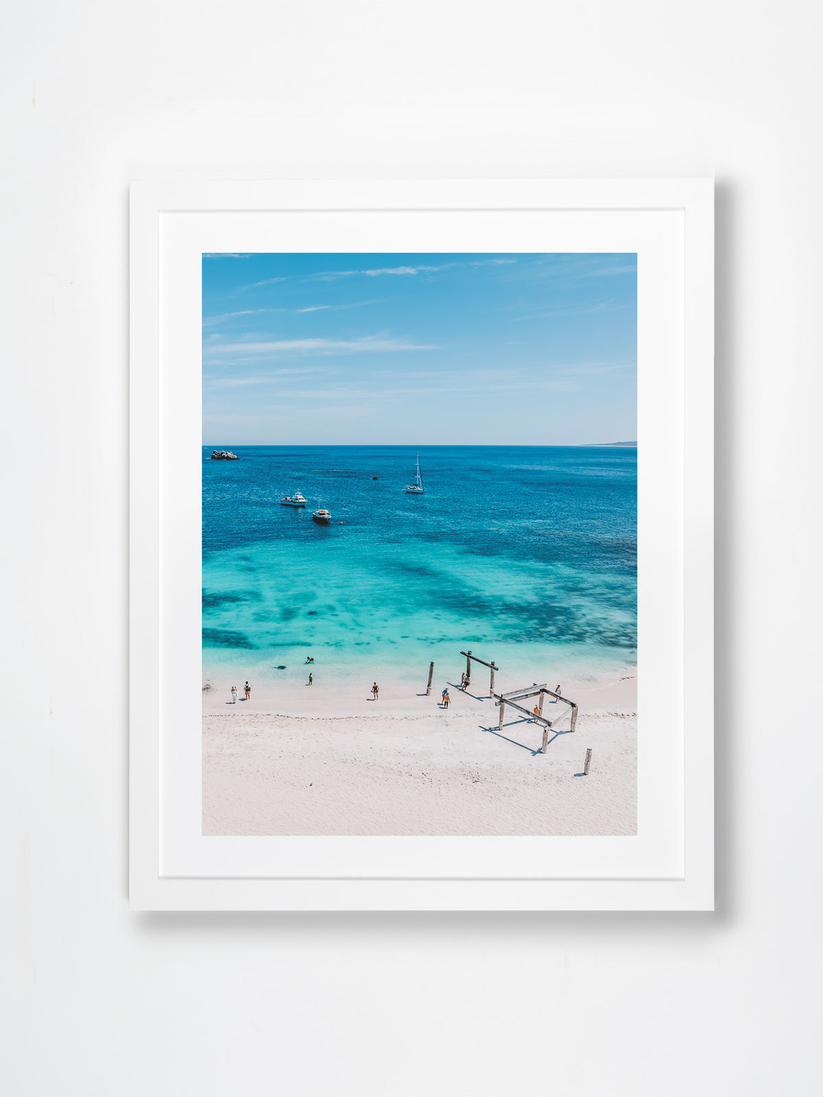 Hamelin Bay, Margaret River, Margaret River Region, WA. Aerial photography print by Salty Wings in a white Classic Frame, portrait (SW2448)
