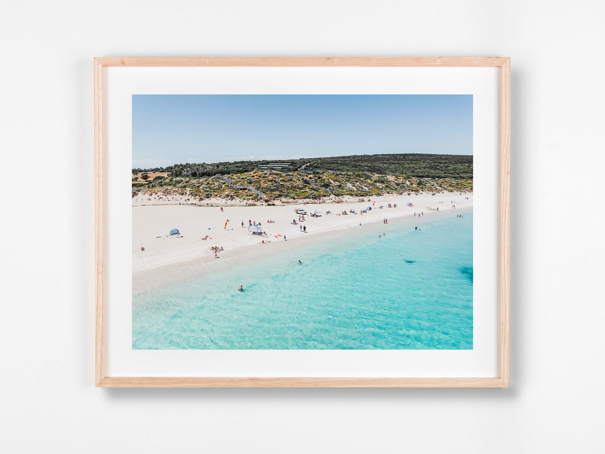 Smiths Beach, Yallingup, Margaret River Region, WA. Aerial photography print by Salty Wings in a Raw Oak Deep Set Frame, landscape (SW2453)