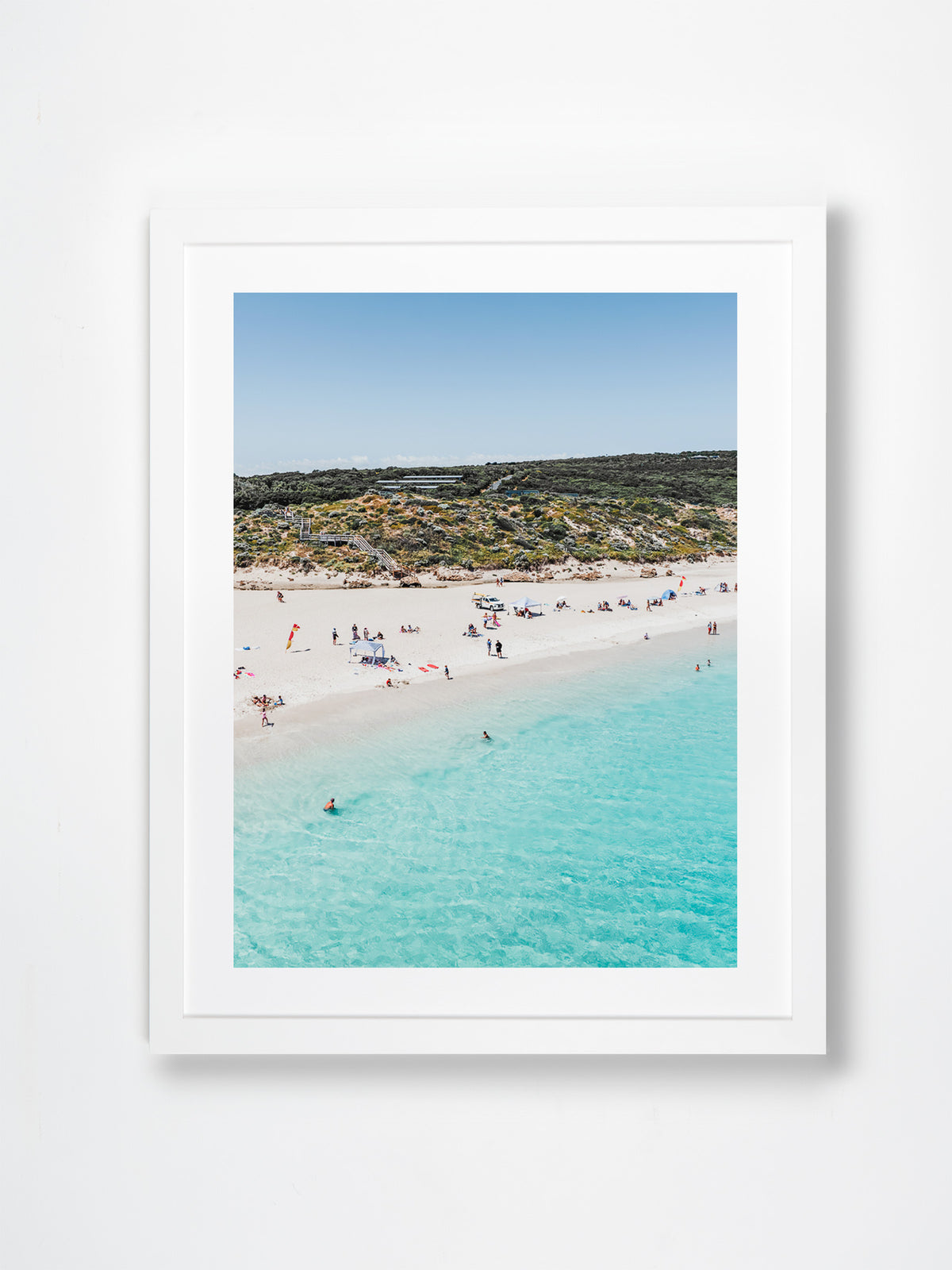 Smiths Beach, Yallingup, Margaret River Region, WA. Aerial photography print by Salty Wings in a white Classic Frame, portrait (SW2453)