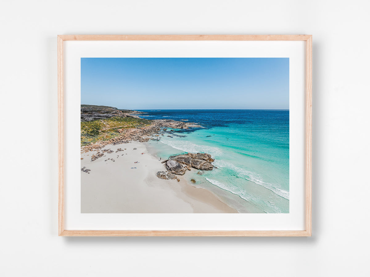 Redgate, Margaret River, Margaret River Region, WA. Aerial photography print by Salty Wings in a Raw Oak Deep Set Frame, landscape (SW2457)