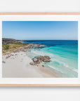 Redgate, Margaret River, Margaret River Region, WA. Aerial photography print by Salty Wings in a Raw Oak Deep Set Frame, landscape (SW2457)
