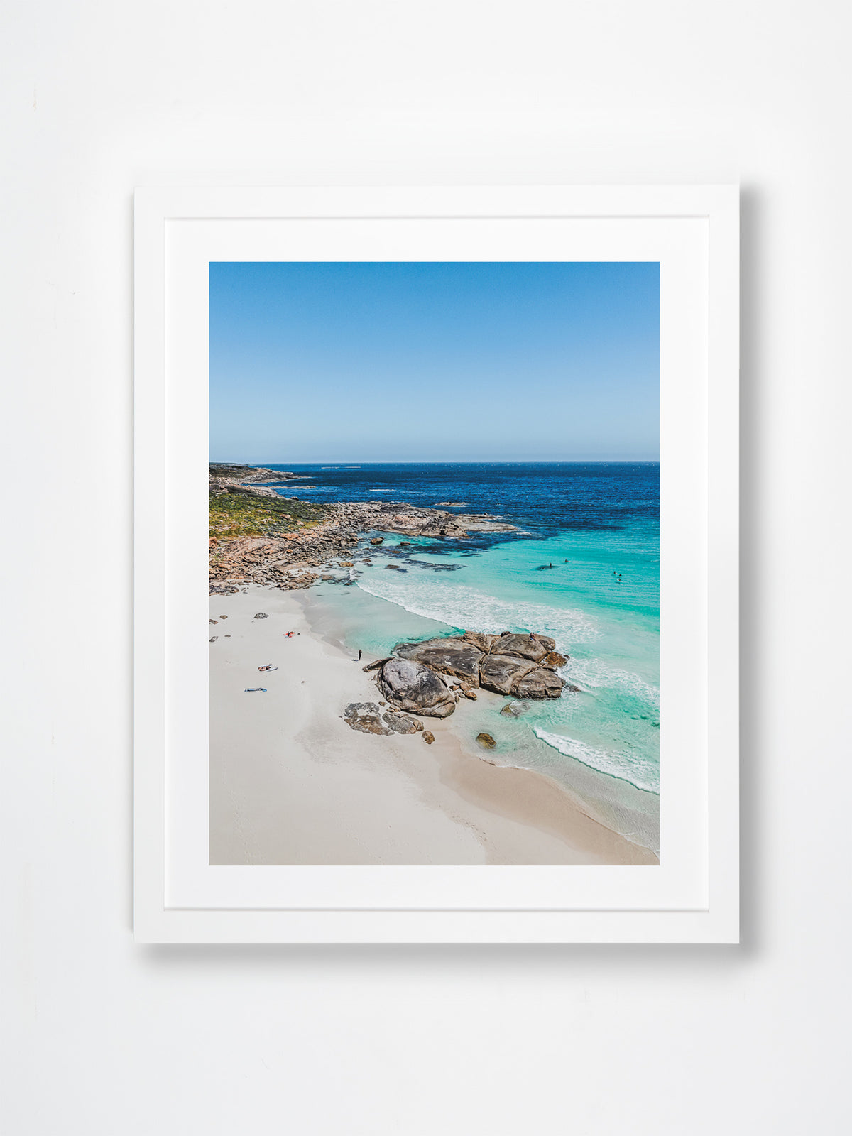 Redgate, Margaret River, Margaret River Region, WA. Aerial photography print by Salty Wings in a white Classic Frame, portrait (SW2457)