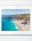 Wyadup, Yallingup, Margaret River Region, WA. Aerial photography print by Salty Wings in a white Classic Frame, landscape (SW2459)