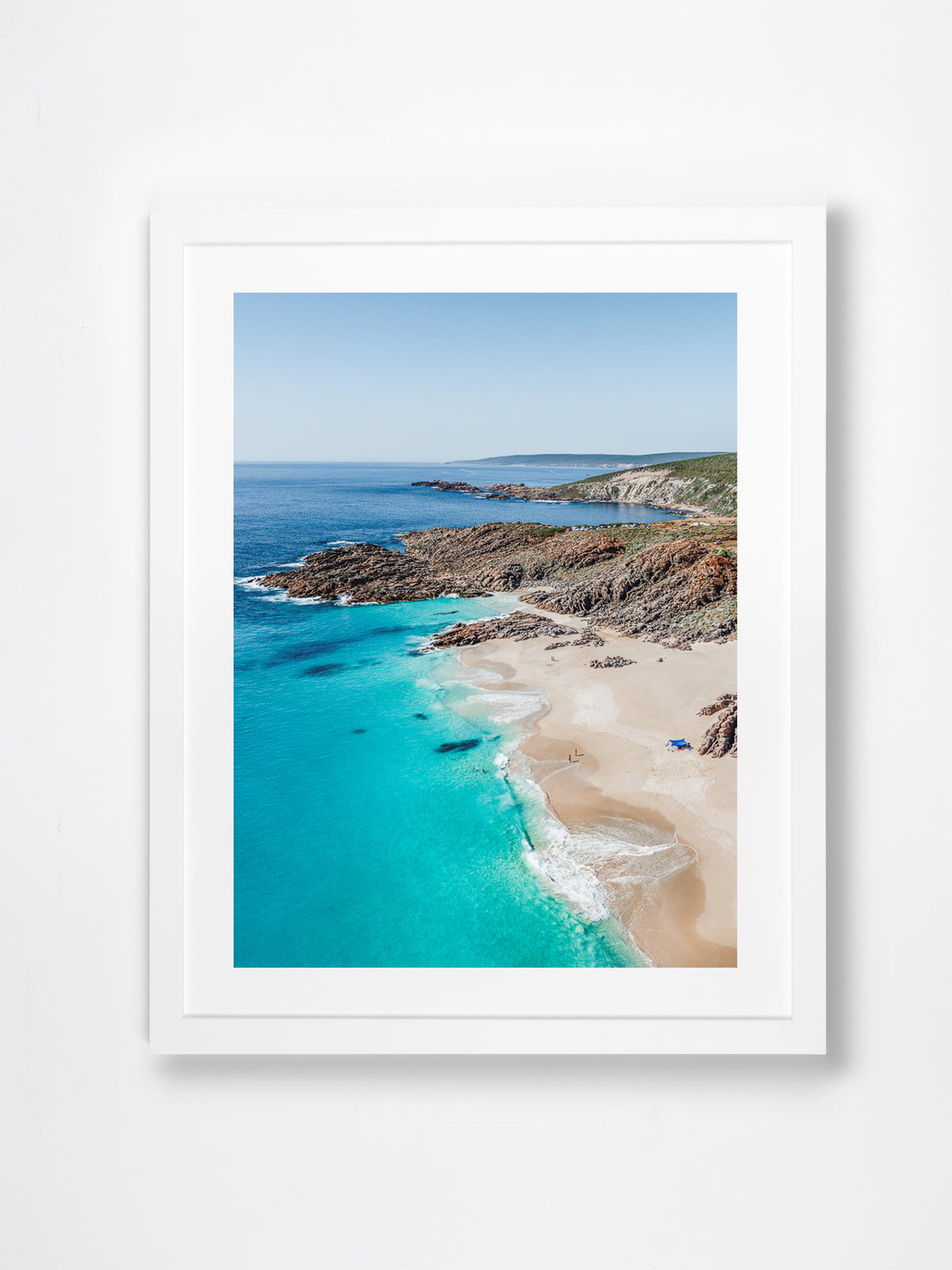 Wyadup, Yallingup, Margaret River Region, WA. Aerial photography print by Salty Wings in a white Classic Frame, portrait (SW2459)