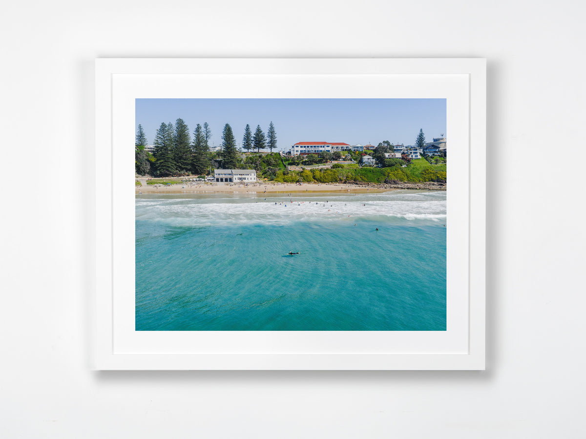 Yamba, Northern Rivers, NSW. Aerial photography print by Salty Wings in a white Classic Frame, landscape (SW2498)