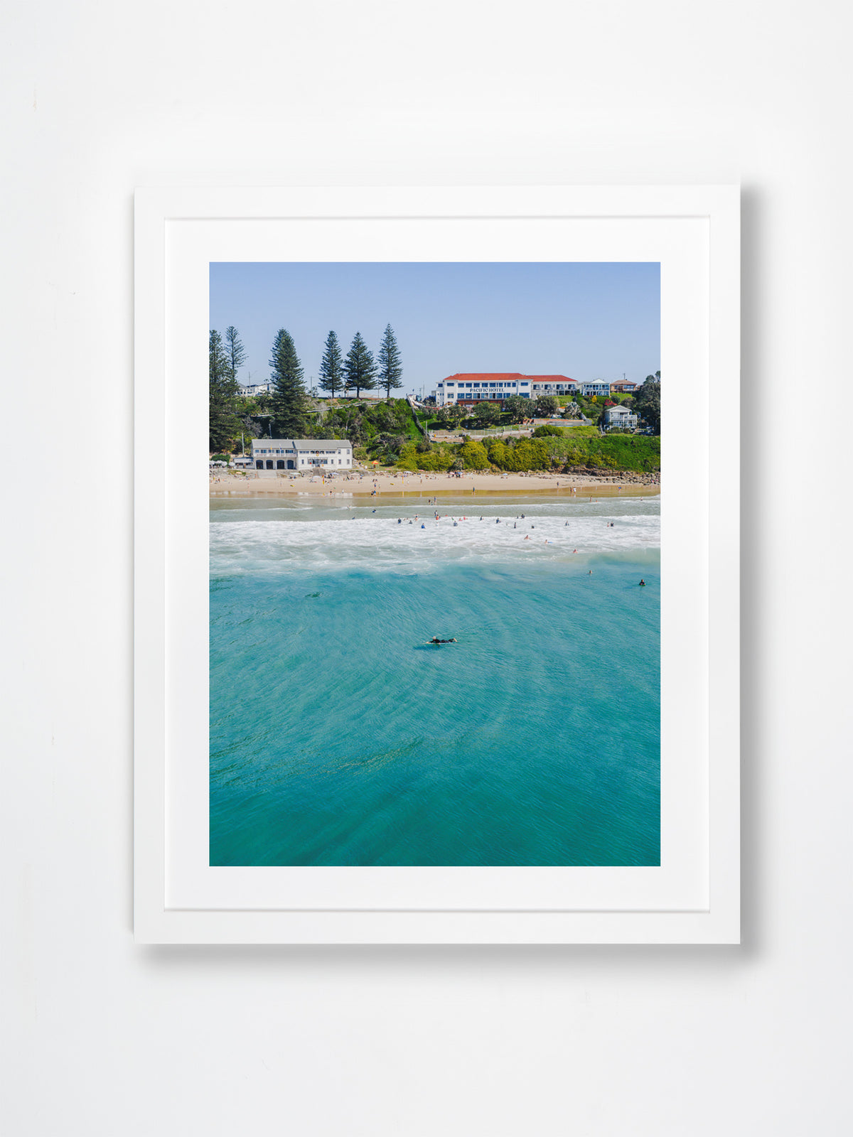 Yamba, Northern Rivers, NSW. Aerial photography print by Salty Wings in a white Classic Frame, portrait (SW2498)