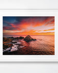 Sugarloaf Rock, Dunsborough, South West, WA. Aerial photography print by Salty Wings in a white Classic Frame, landscape (SW2504)