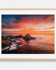 Sugarloaf Rock, Dunsborough, South West, WA. Aerial photography print by Salty Wings in a Raw Oak Deep Set Frame, landscape (SW2504)