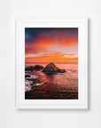 Sugarloaf Rock, Dunsborough, South West, WA. Aerial photography print by Salty Wings in a white Classic Frame, portrait (SW2504)