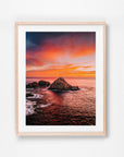 Sugarloaf Rock, Dunsborough, South West, WA. Aerial photography print by Salty Wings in a Raw Oak Deep Set Frame, portrait (SW2504)