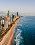 Surfers Paradise sunrise aerial photography print — Salty Wings
