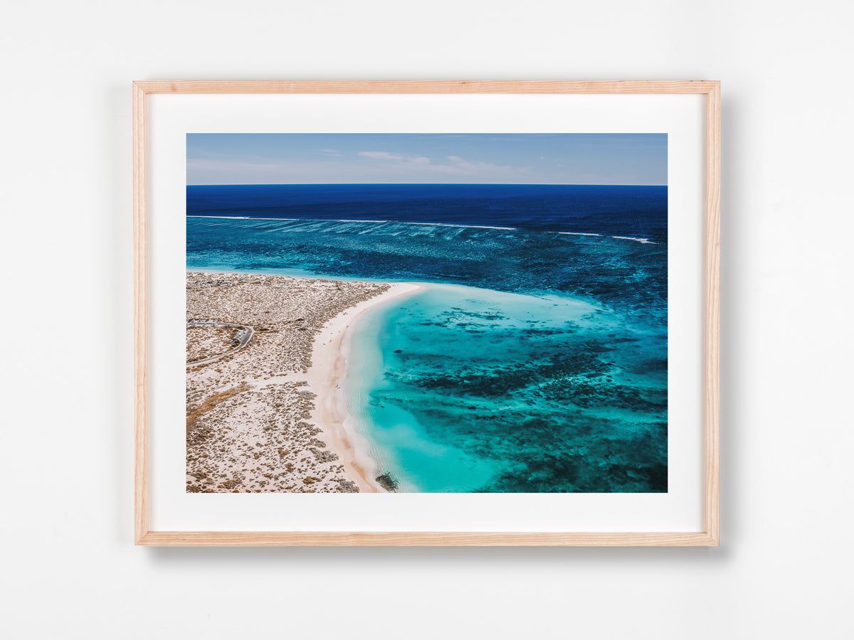 Exmouth, WA. Aerial photography print by Salty Wings in a Raw Oak Deep Set Frame, landscape (SW2513)