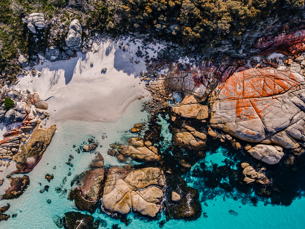Bay of Fires, East Coast, TAS. Aerial photography print by Salty Wings, landscape (SW2515)
