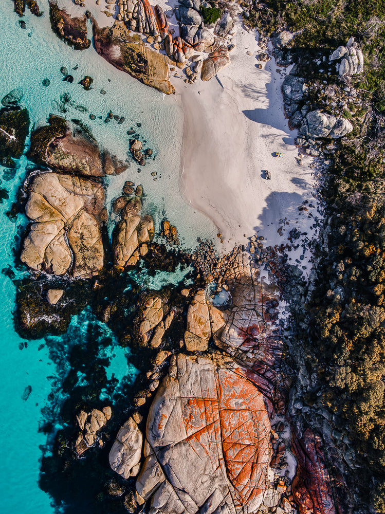 Bay of Fires, East Coast, TAS. Aerial photography print by Salty Wings, portrait (SW2515)