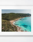 Jamieson Creek, Great Ocean Road, VIC. Aerial photography print by Salty Wings in a white Classic Frame, landscape (SW2518)