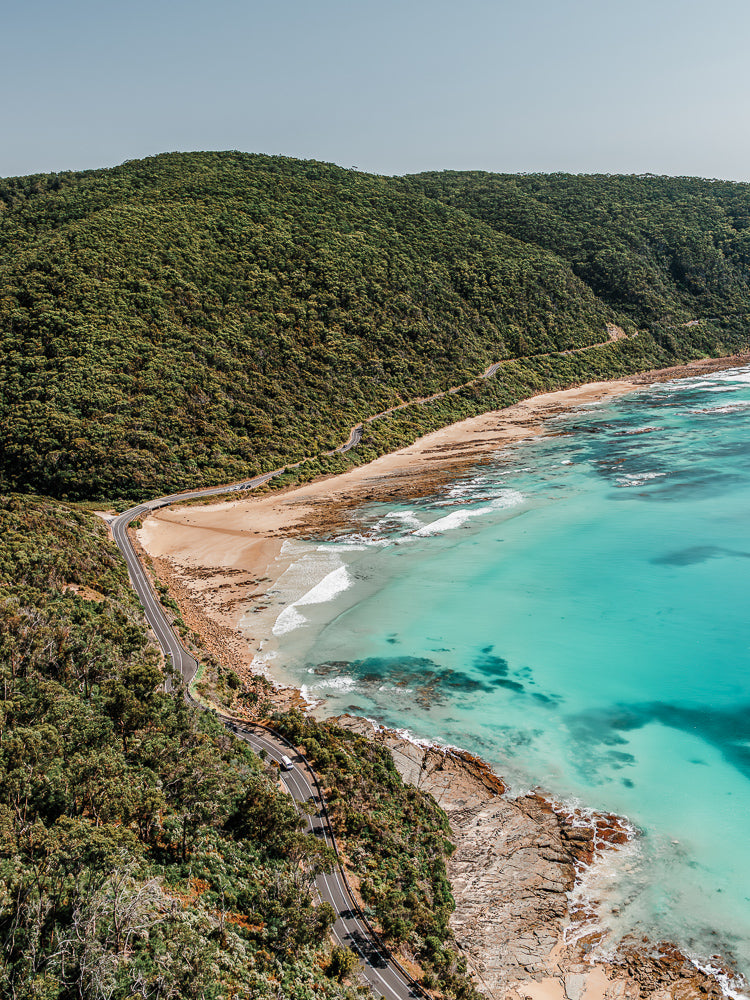 Jamieson Creek, Great Ocean Road, VIC. Aerial photography print by Salty Wings, portrait (SW2518)