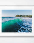 Lennox Head, Ballina, Northern Rivers, NSW. Aerial photography print by Salty Wings in a white Classic Frame, landscape (SW2519)