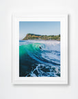 Lennox Head, Ballina, Northern Rivers, NSW. Aerial photography print by Salty Wings in a white Classic Frame, portrait (SW2519)