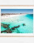 In Stock - SW1610 - Trigg Beach - 80cm x 60cm / Fine Art Paper - Classic Frame / Raw Oak / Landscape