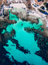 The Basin, Rottnest Island, WA. Aerial photography print by Salty Wings, portrait (SW0851)